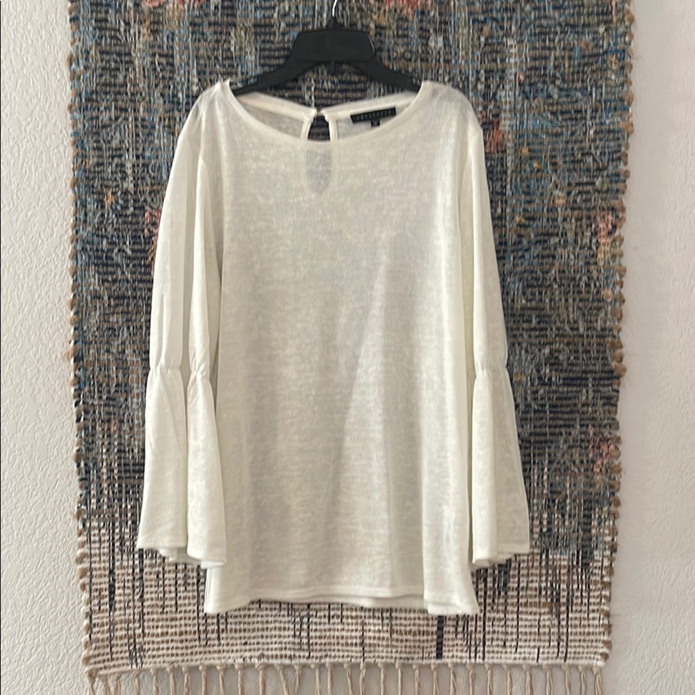 Sanctuary White Bell Sleeve Top